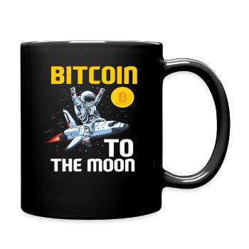 Bitcoin vers la Lune - Mug uni - noir - Droite