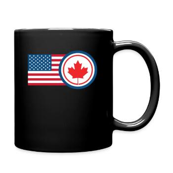 Kanada USA Fahne Herkunft - Tasse einfarbig - Schwarz - Rechts
