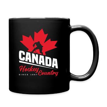 Hockey sur glace au Canada - Mug uni - noir - Droite