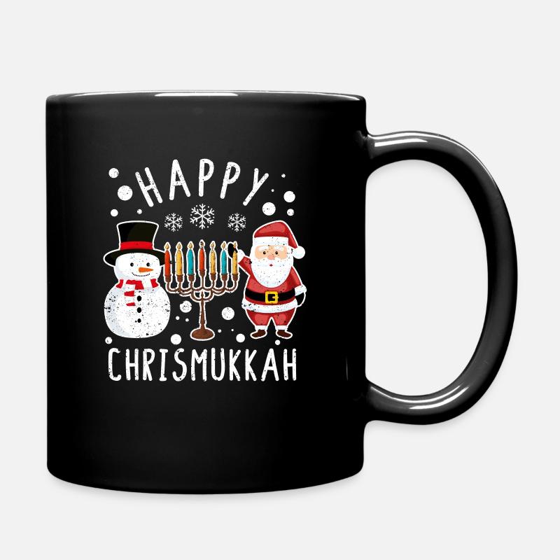 Joyeux Noël Hanoukka Noël Hanoukka Noël - Mug uni - noir