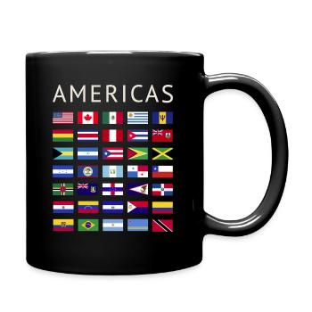 Country flags Americas National Flags America - Full Colour Mug - black - Right