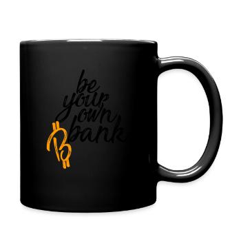 Bitcoin - Be your own bank (black orange) - Tasse einfarbig - Schwarz - Rechts