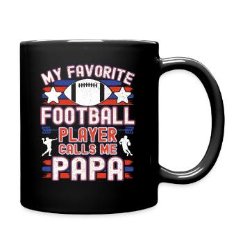American Football Dad Dad Dad Football Player - Full Colour Mug - black - Right