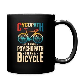 Lustige Radfahrer Radfahrer Fahrrad Fahrrad Berg - Tasse einfarbig - Schwarz - Rechts