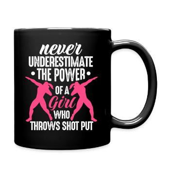 never understimate the power of a girl Design - Full Colour Mug - black - Right