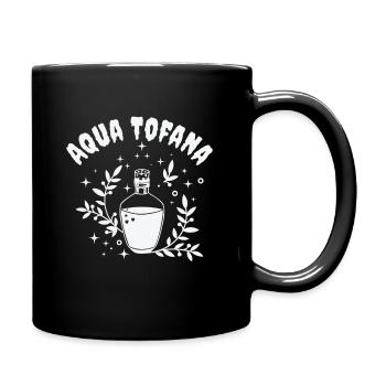 Aqua Tofana Line Art Poison Bottle Crime Fan - Full Colour Mug - black - Right