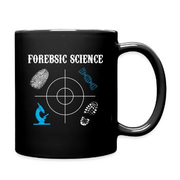 forensic fingerprint footprint microscope Design - Tasse einfarbig - Schwarz - Rechts