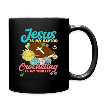 Crochet Jesus - Full Colour Mug - black - Right