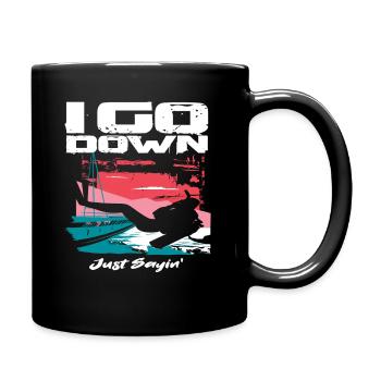 Diving Diver Gift - Full Colour Mug - black - Right