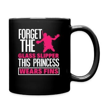 Diver Girl Woman - Full Colour Mug - black - Right