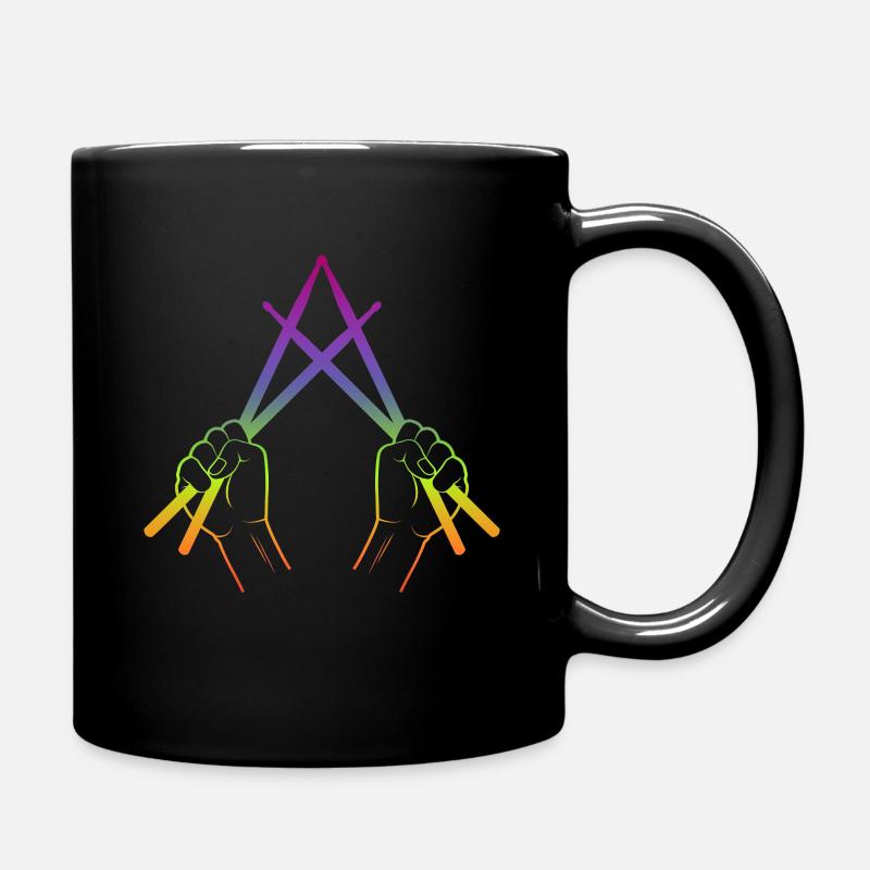 Drumsticks bunt - Tasse einfarbig - Schwarz