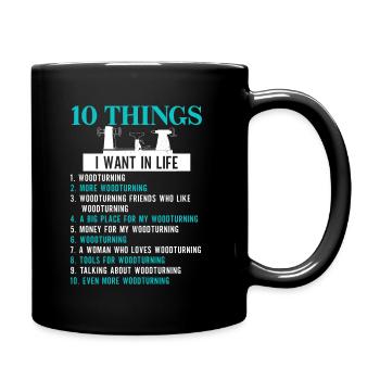 Drechsler Handwerker Drechsler Schreinerei - Tasse einfarbig - Schwarz - Rechts