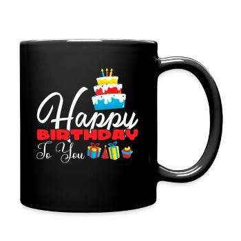 Équipe Joyeux anniversaire à vous gâteau Équipe d’anniversaire - Mug uni - noir - Droite