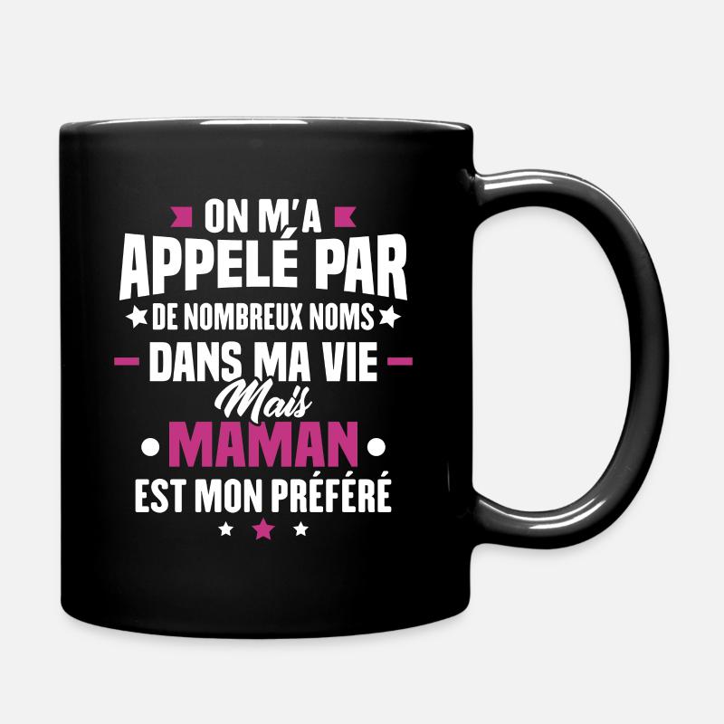 Nom maman mon préféré, Humour cadeau pour maman - Mug uni - noir
