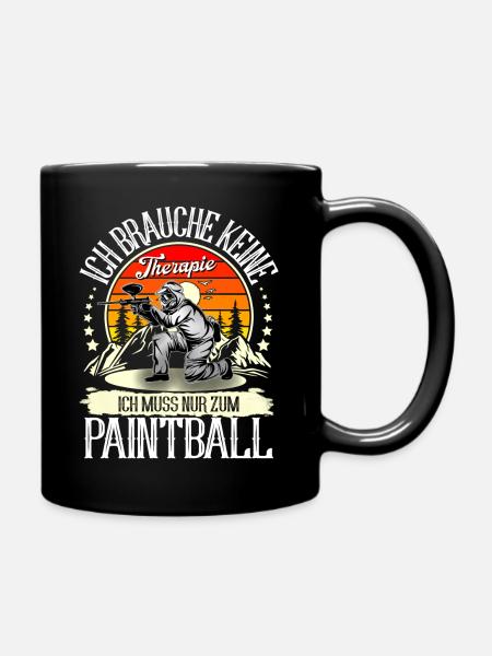 Paintball - Tasse einfarbig - Schwarz