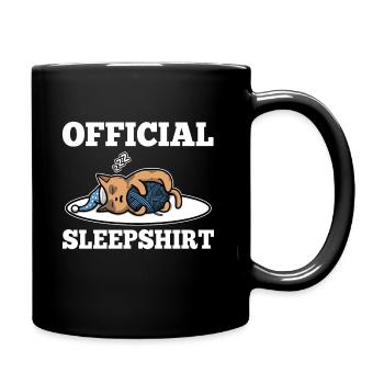 Chemise de sommeil officielle chat - Mug uni - noir - Droite