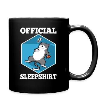Chemise de sommeil officielle chat - Mug uni - noir - Droite