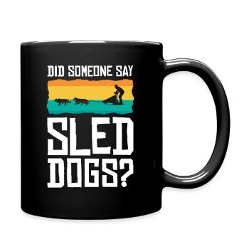 Traîneau à chiens | Mushing - Mug uni - noir - Droite