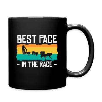 Traîneau à chiens | Mushing - Mug uni - noir - Droite