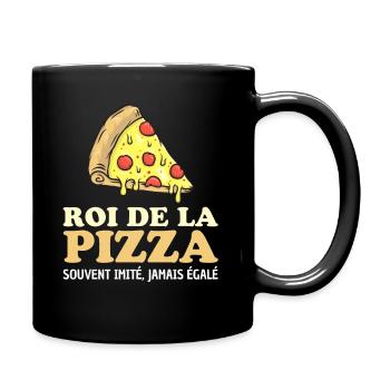 Roi de la pizza 1 - Mug uni - noir - Droite