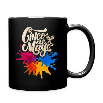 Cinco de Mayo, Mexiko, Mexiko-Fiesta - Tasse einfarbig - Schwarz - Rechts
