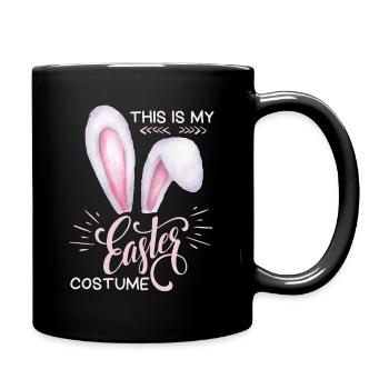 Lapin de Pâques, dicton drôle, oreilles de lapin, Pâques - Mug uni - noir - Droite