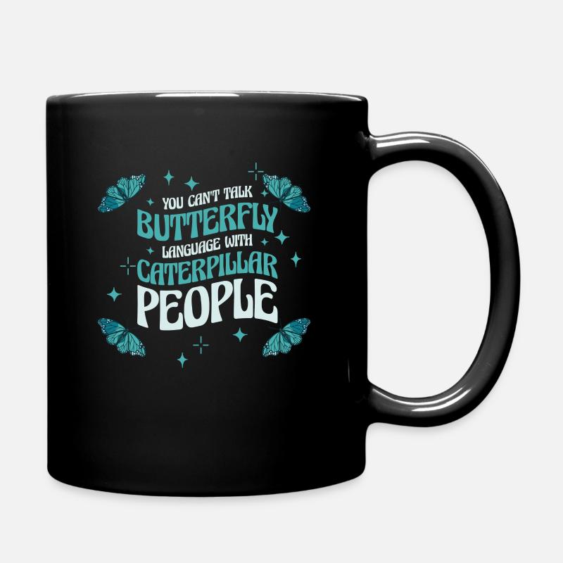 Art céleste Butterfly Talking - Mug uni - noir