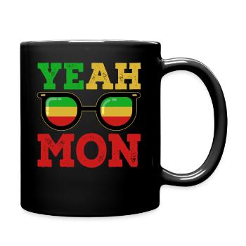 Yeah Mon Jamaica Vacation - Full Colour Mug - black - Right