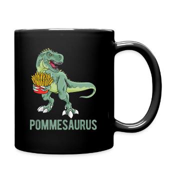 Pommes Frites Pommes Geschenk Pommes Fritten Spruc - Tasse einfarbig - Schwarz - Rechts