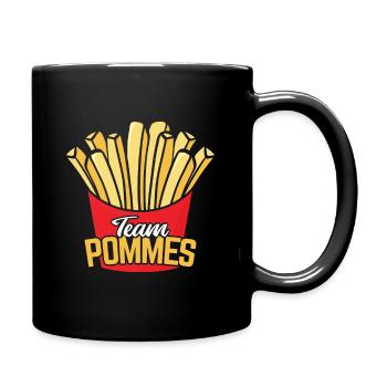 Pommes Frites Pommes Liebhaber Fast Food Pommes Ge - Tasse einfarbig - Schwarz - Rechts