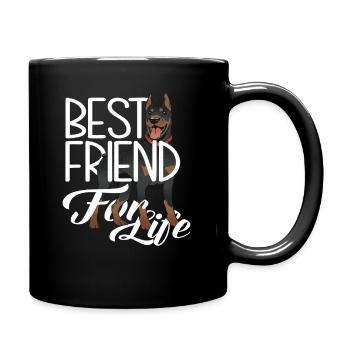 Dog Doberman Owner Friends - Full Colour Mug - black - Right