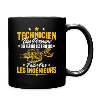 Technicien une personne qui répare les erreurs - Mug uni - noir - Droite