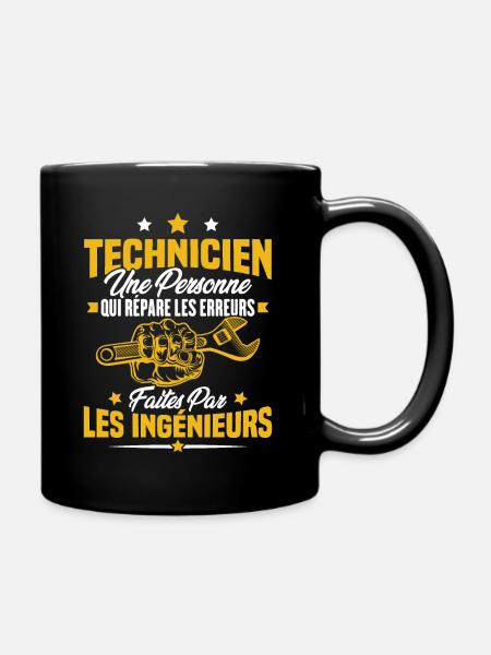 Technicien une personne qui répare les erreurs - Mug uni - noir