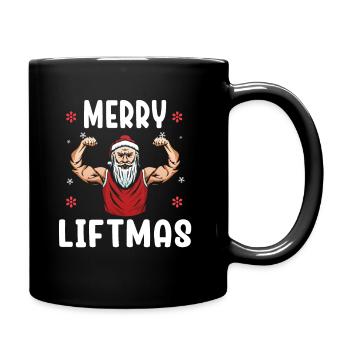Merry Liftmas - Christmas Bodybuilder Gym Workout - Tasse einfarbig - Schwarz - Rechts