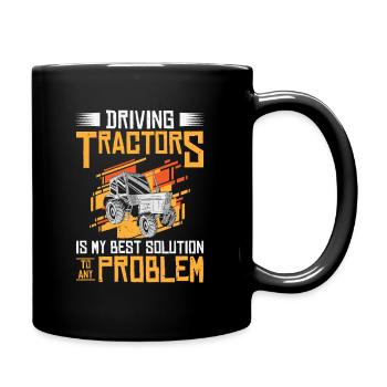 Problemlösung Traktor Landwirtschaft - Tasse einfarbig - Schwarz - Rechts