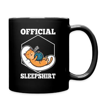 Chemise de sommeil officielle chat - Mug uni - noir - Droite