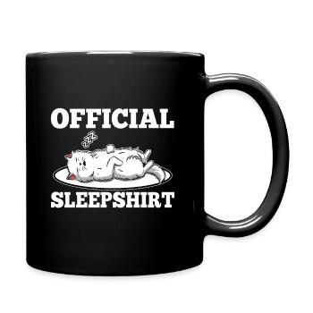 Chemise de sommeil officielle chat - Mug uni - noir - Droite