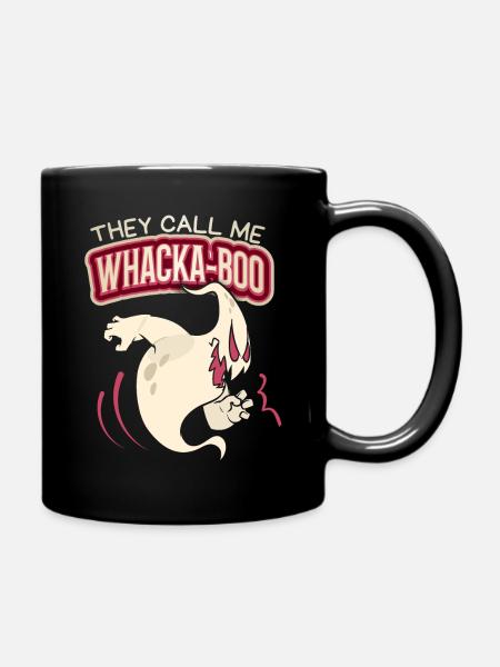 Lustiger-Geist, Spruch Halloween Whacka-Boo - Tasse einfarbig - Schwarz