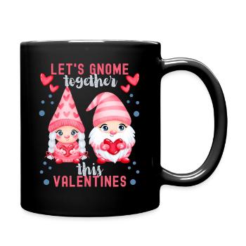 Gnome Dwarf Valentine's Day Funny Saying Pun - Full Colour Mug - black - Right