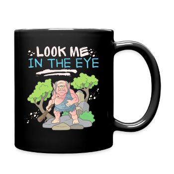 Zyklop, Zombie, Zombie-Monster, lustiger Spruch - Tasse einfarbig - Schwarz - Rechts