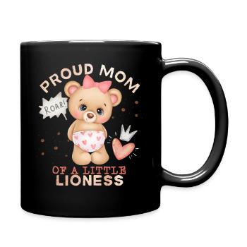 Maman Maman, Maman Maman, Lion Maman Bébé Fille Disant - Mug uni - noir - Droite