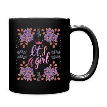C’est-une-fille, petite fille, annonce, disant - Mug uni - noir - Droite
