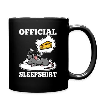 Souris chemise de nuit officielle - Mug uni - noir - Droite