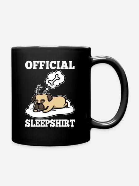 Official sleepshirt Mops - Tasse einfarbig - Schwarz