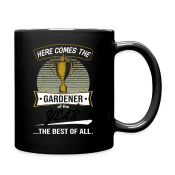 Trophy Cup for Gardener of the Year - Full Colour Mug - black - Right