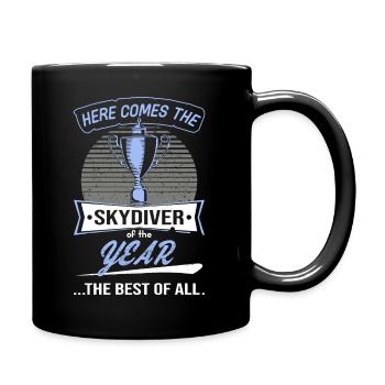 Trophy Cup for Skydiver of the Year - Full Colour Mug - black - Right