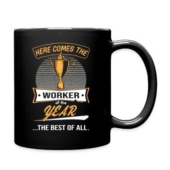 Worker of the Year Worker of the Year Trophy - Full Colour Mug - black - Right