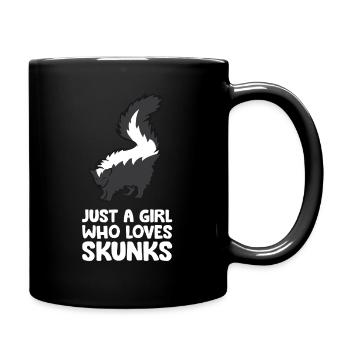 Juste une fille qui aime les mouffettes - Mug uni - noir - Droite