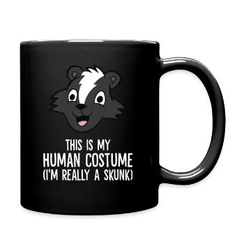 C’est mon costume humain, je suis vraiment une mouffette - Mug uni - noir - Droite