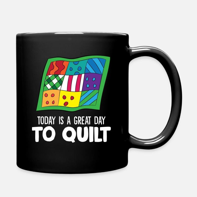 Heute ist ein großer Tag zum Quilten - Tasse einfarbig - Schwarz